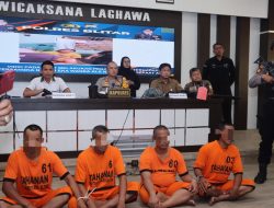 Polres Blitar Berhasil Amankan 4 Tersangka Sindikat Pembalakan Liar