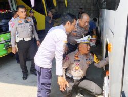Polres Magetan dan Dishub Gelar Ramp Check, Pastikan Keselamatan Jamaah Haji