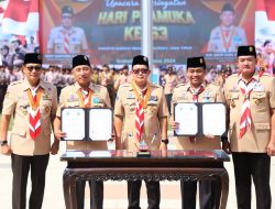 Pj. Gubernur Adhy Dorong Pramuka Jatim Kuatkan Sinergi sebagai Penjaga dan Pemersatu NKRI